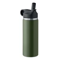 Sticlă cu perete dublu 500 ml personalizată, verde închis