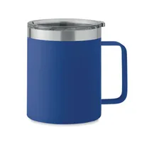 Cană cu perete dublu 300 ml personalizată, albastru