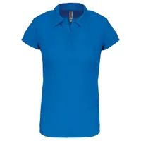 Tricou polo damă Proact Short-sleeved personalizat, albastru