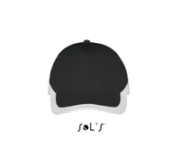 Șapcă SOL'S Booster 5 Panel Contrasted personalizată, negru