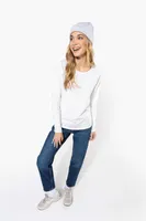 Tricou cu mânecă lungă damă Kariban Crew Neck personalizat, pe model