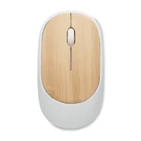 Mouse fără fir din bambus personalizat, vedere lateral