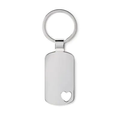 Breloc metalic cu motiv inimă personalizat
