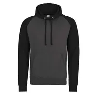 Hanorac unisex Just Hoods Baseball personalizat, gri
