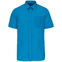 Cămașă bărbați Kariban Ace Short-sleeved personalizată, albastru