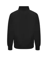 Bluză unisex Just Hoods Campus Full Zip Sweat personalizată, negru
