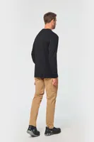 Pantaloni unisex Designed To Work Cotton Stretch Trousers personalizați, pe model