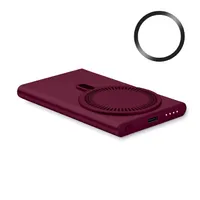 Powerbank wireless personalizat, burgundy