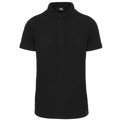 Tricou polo bărbați Designed To Work Short Sleeve Stud personalizat, negru