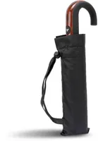 Kimood Classic J Handle Foldable Umbrella personalizat, negru, în context
