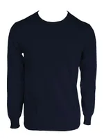Bluză bărbați Legend Classics Crew Neck Fine Gauge Cotton Pullover personalizată, albastru