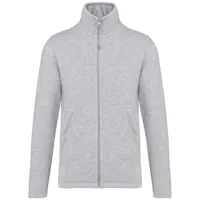 Jachetă unisex Kariban Falco Full Zip Microfleece personalizată, gri