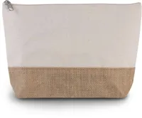 Geantă Kimood Canvas & Jute Pouch personalizată, natural, în context