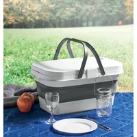 Coș de picnic pliabil personalizat, în context