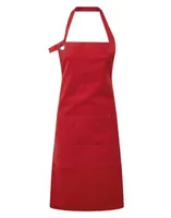 Șorț Premier Calibre Heavy Cotton Canvas Pocket personalizat, roșu