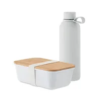 Set cadou 2 piese prânz personalizat, alb