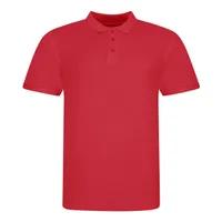 Tricou polo unisex Just Polos The 100 personalizat, roșu