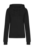 Bluză damă Just Hoods College Zoodie personalizată, negru