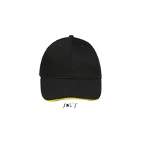 BUFFALO SIX PANEL CAP 260g personalizat, black/gold