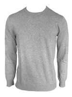 Bluză bărbați Legend Classics Crew Neck Fine Gauge Cotton Pullover personalizată, gri