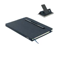 Notebook A5 cu suport telefon personalizat, albastru marin francez