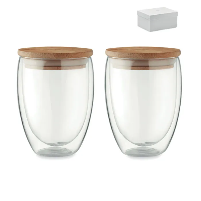 Set 2 pahare 350 ml în cutie personalizat