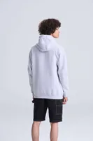 Bluză unisex Just Hoods Graduate Heavyweight Zoodie personalizată, pe model