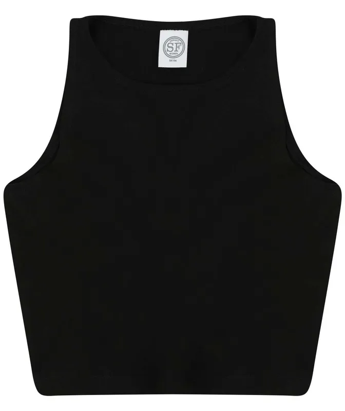 Tricou damă SF Clothing Cropped Top personalizat, negru