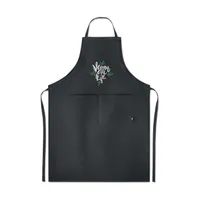Șorț ajustabil din cânepă personalizat, vedere zona de personalizare