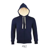 Jachetă unisex SOL'S Sherpa Zipped With Sherpa Lining personalizată, albastru