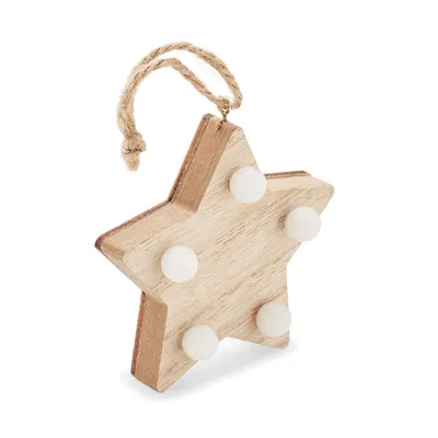 Decorațiune stea din lemn cu lu personalizat