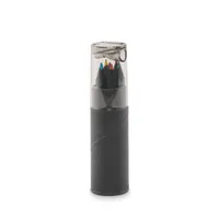 6 creioane de colorat negre personalizat, vedere lateral