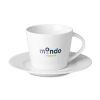 Cappuccino ceasca si farfurie personalizat, vedere zona de personalizare