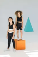 Pantaloni copii SF Clothing Fashion Leggings personalizați, pe model