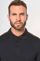 Tricou polo bărbați Designed To Work Short-sleeved Contrasting Daytoday personalizat, pe model