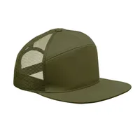 Șapcă vizieră plată, 7 panele personalizată, verde militar