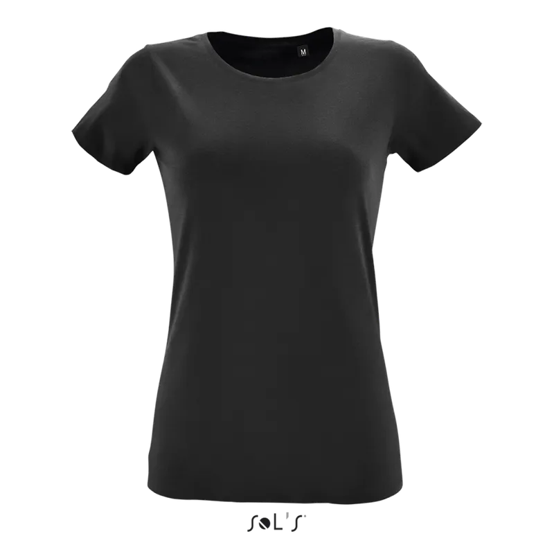 Tricou damă SOL'S Regent Fit Round Collar Fitted personalizat, negru