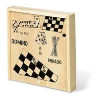 4 jocuri în cutie din lemn personalizat, vedere spate