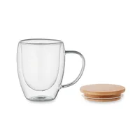Cană borosilicat 250 ml personalizată, vedere spate