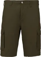 Pantaloni scurți bărbați Kariban Lightweight Multipocket Bermuda Shorts personalizați, verde