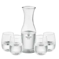 Set din sticlă reciclată personalizat, vedere zona de personalizare