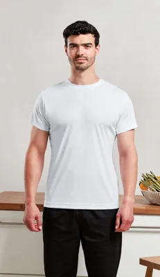 Tricou unisex Premier Coolchecker® Chef S (mesh Back) personalizat