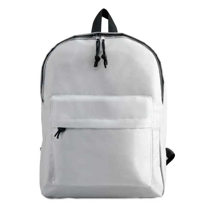 Rucsac cu buzunar exterior personalizat, alb