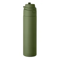 Sticlă cu perete dublu 500 ml personalizată, verde închis
