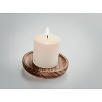 Lumânare pe suport din lemn personalizat, vedere detaliu