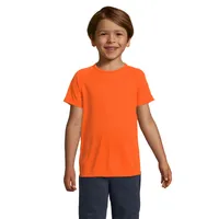 SPORTY KIDS T-SHIRT 140g personalizat, portocaliu neon