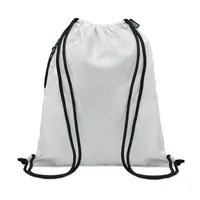 Rucsac cu șnur 300D RPET personalizat, alb
