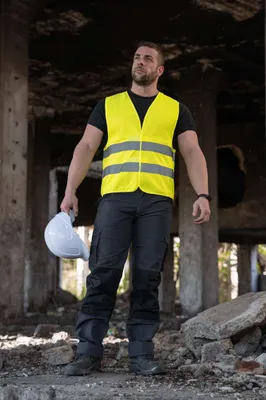 Vestă unisex Korntex Basic Safety Vest For Print Karlsruhe 2 Velcro personalizată