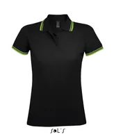 Tricou polo damă SOL'S Pasadena personalizat, negru