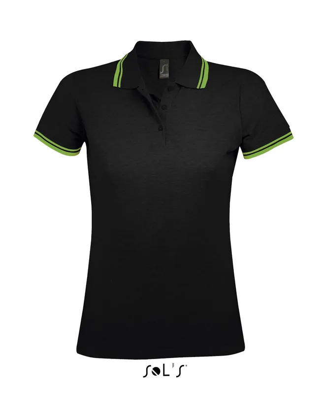 Tricou polo damă SOL'S Pasadena personalizat, negru